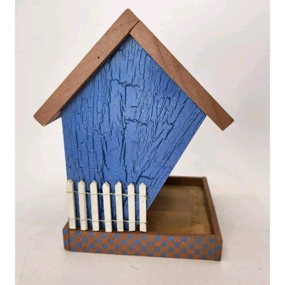 Custom Hand Painted Wild Bird Feeder House 9.5